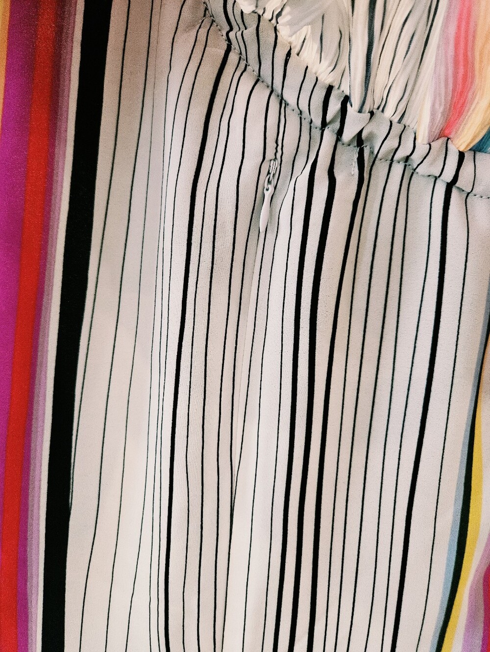 NWT Rachel Rachel Roy Rainbow Stripe One Shoulder Midi Dress Size S Colorful - Picture 5 of 11